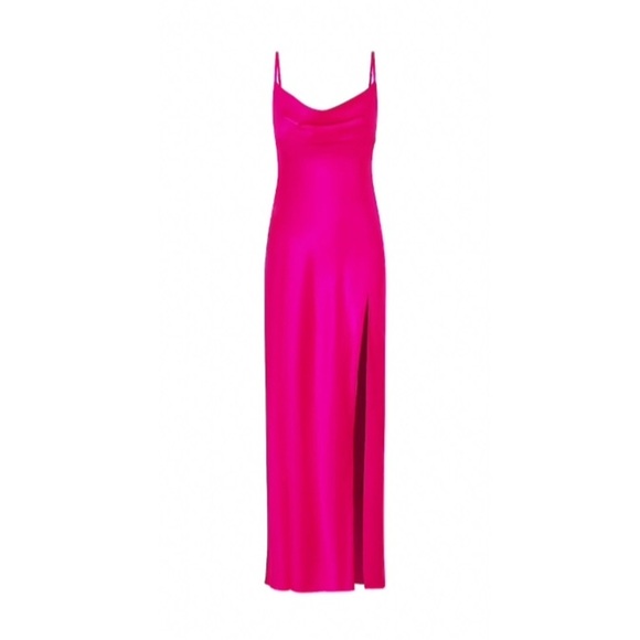 Nicholas Ariel Cowl Gown in Magenta. - Picture 2 of 5